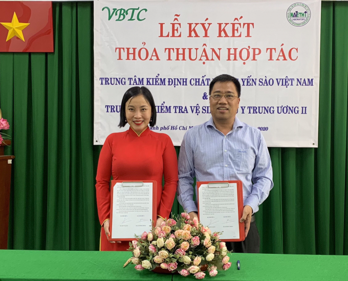 Ký thỏa thuận hợp tác kiểm tra chất lượng tổ yến. Ảnh: Trung tâm Kiểm định Chất lượng Yến sào Việt Nam.