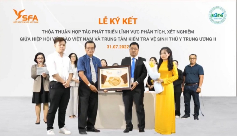 Lễ ký kết thỏa thuận hợp tác giữa Hiệp hôi Yến sào Việt Nam và Trung tâm Kiểm tra vệ sinh thú y Trung ương II
