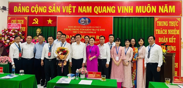 Đại hội Chi bộ Trung tâm Kiểm tra vệ sinh thú y Trung ương II, nhiệm kỳ 2025 - 2027
